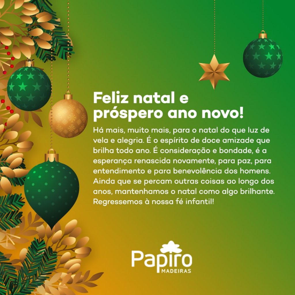 Feliz Natal E Próspero Ano Novo