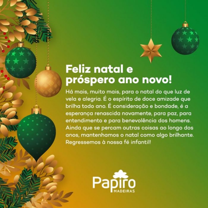 FELIZ NATAL E PRÓSPERO ANO NOVO!!! – Papiro Madeiras